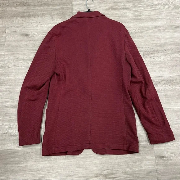 Canali Black Edition Jersey Sport Coat Maroon Men's Blazer Size 50R